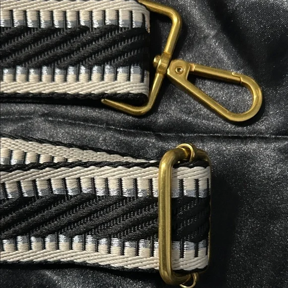 Sharif Black Iridescent Croc-Embossed Leather Bag NWT - Picture 9 of 16